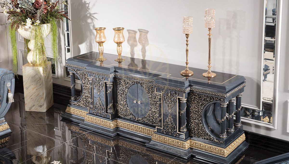 Royal Nazende Hand Carved Teak Dining Table Set, Saharanpur, view 8