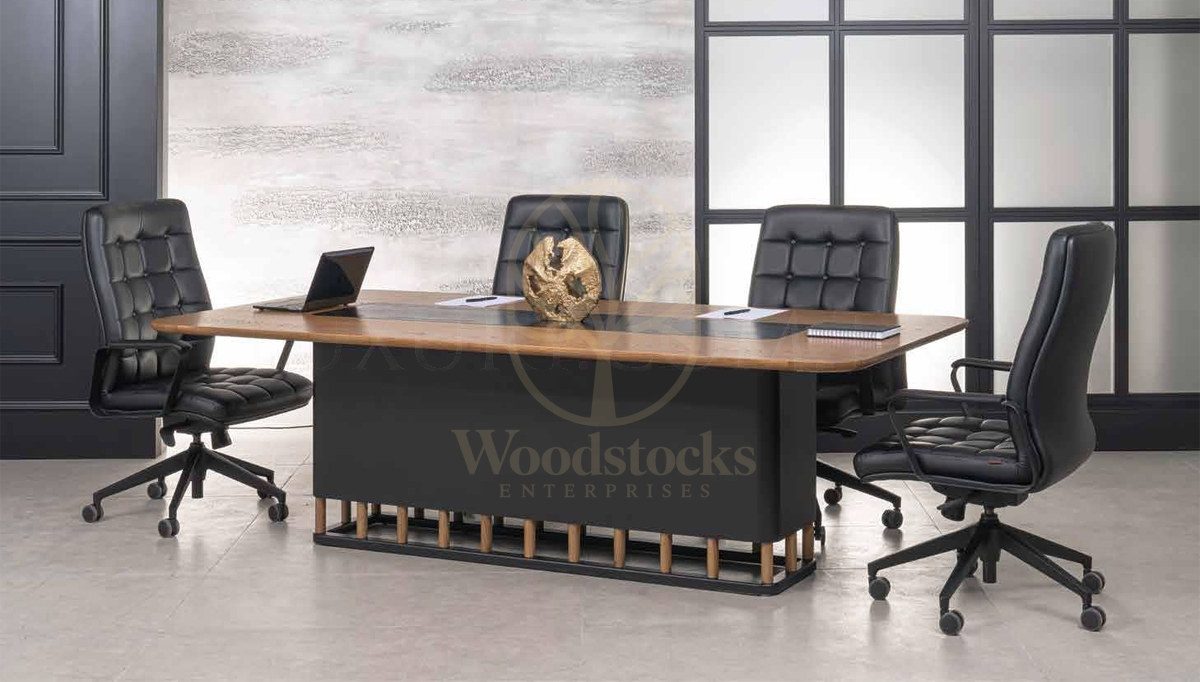 Luxury Bolton Handcrafted Teak Office Table, Saharanpur, view 6
