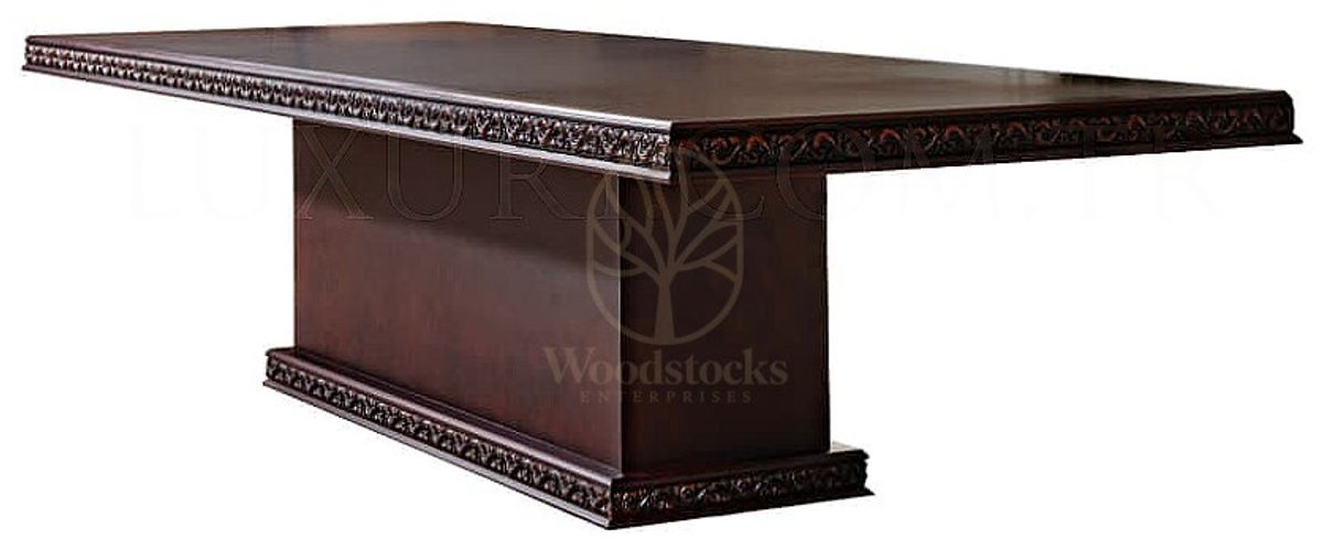 Royal Cortenza Hand Carved Teak Dining Table Set, Saharanpur, view 3