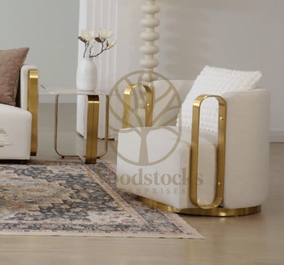 Luxury Gold Living Room Chair II, Chairs
