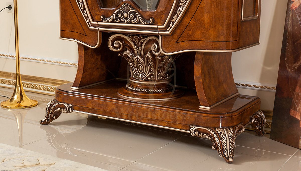 Royal Safir Hand Carved Teak Dining Table Set, Saharanpur, view 10