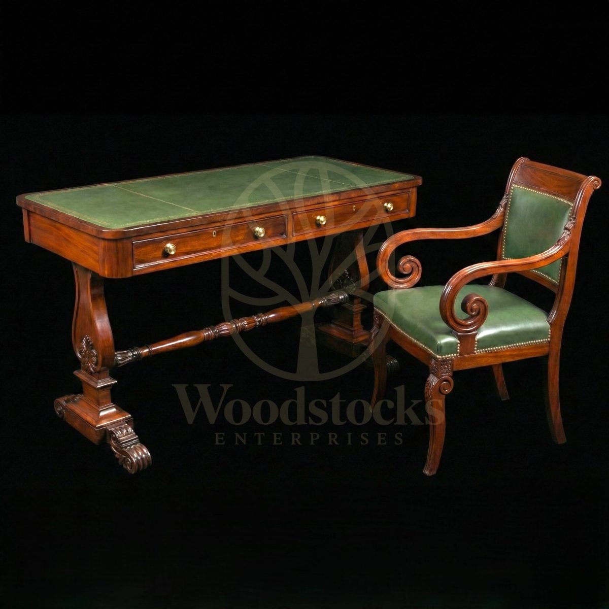 Royal Teak Oxford Scholar’s Regency Writing Suite, Saharanpur, Office & Study Table