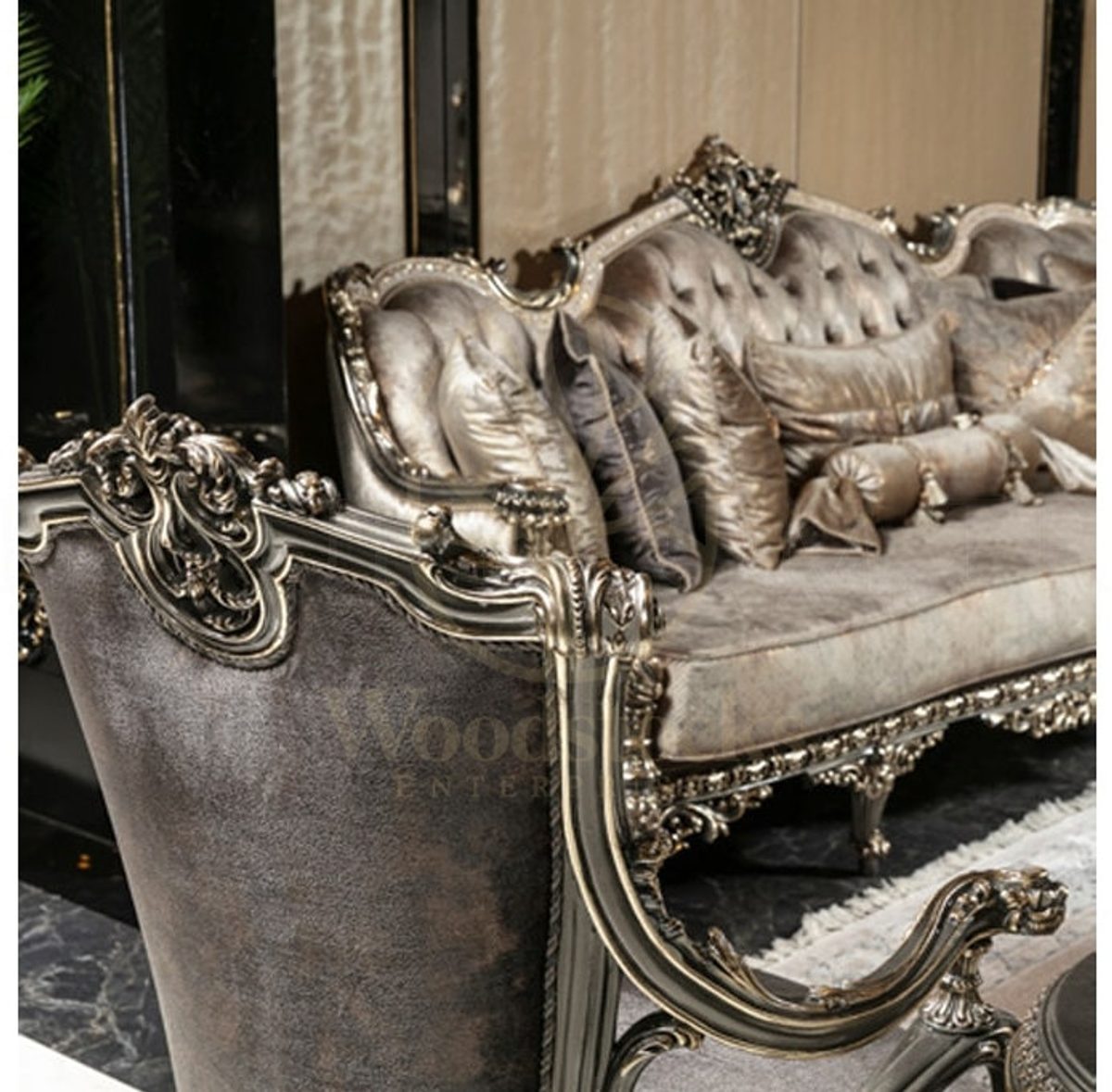 Royal Dolunay Hand Carved Teak Sofa Set, Saharanpur, view 8