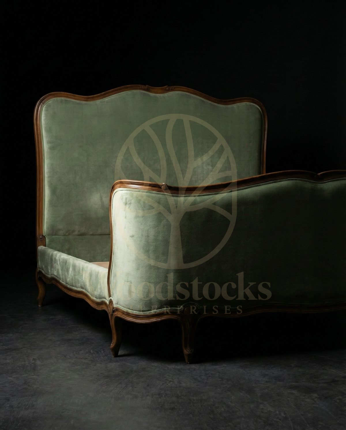 Royal Hand Carved Teak Madame de Pompadour’s Morning Chamber Bed, Saharanpur, view 2