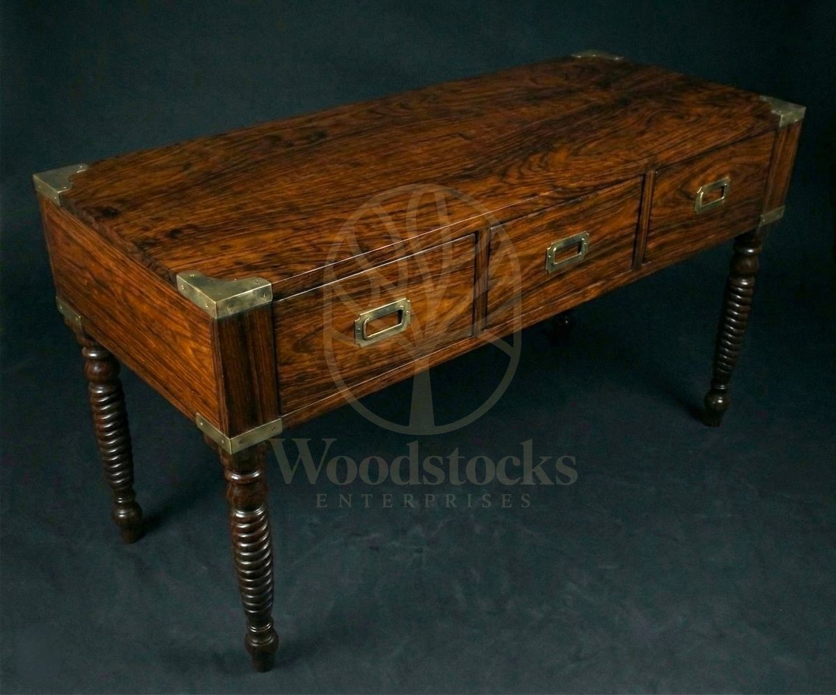 Luxury Teak Colonial Barracks Console Table, Saharanpur, view 4