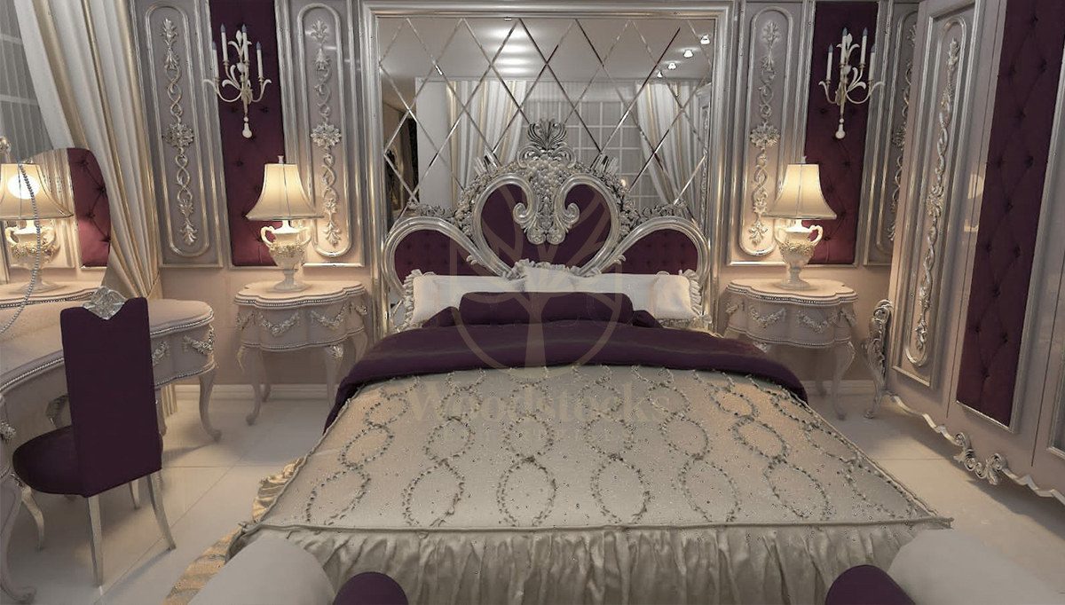 Royal Nazarova Hand Carved Teak King Size Bed, Saharanpur, view 3