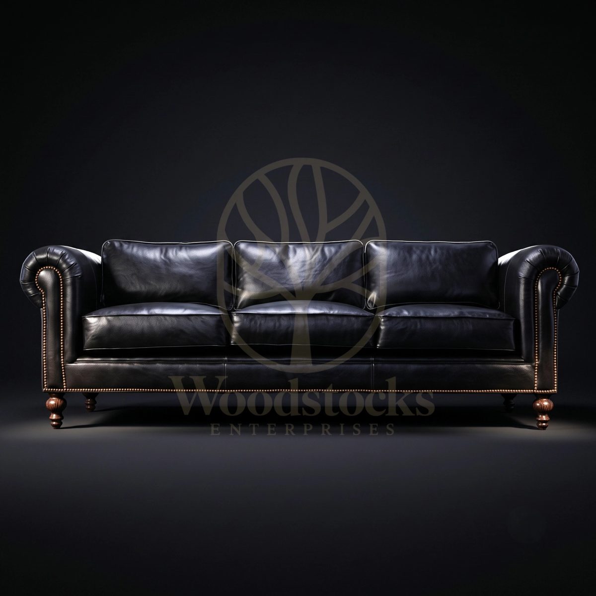 Luxury Teak Grosvenor English Leather Club Sofa, Saharanpur, Sofa Set