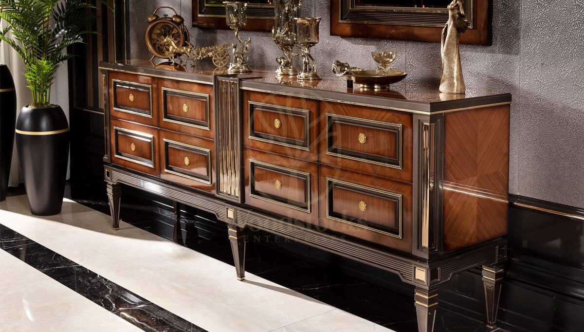 Royal Caserta Bronze Hand Carved Teak Dining Table Set, Saharanpur, view 7