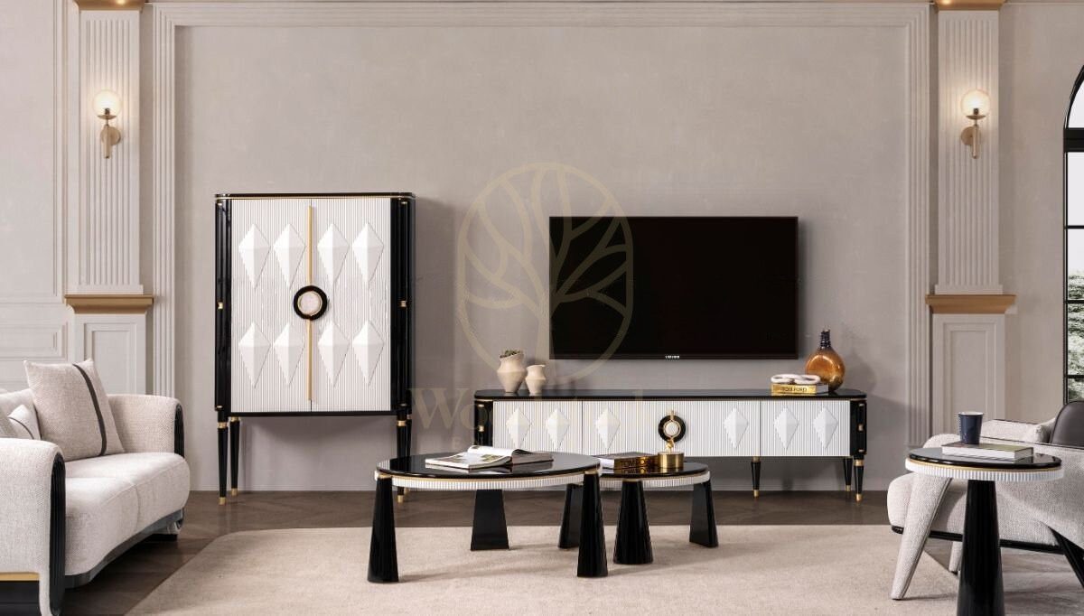 Luxury Veyron White Handcrafted Teak Dining Table Set, Saharanpur, view 6