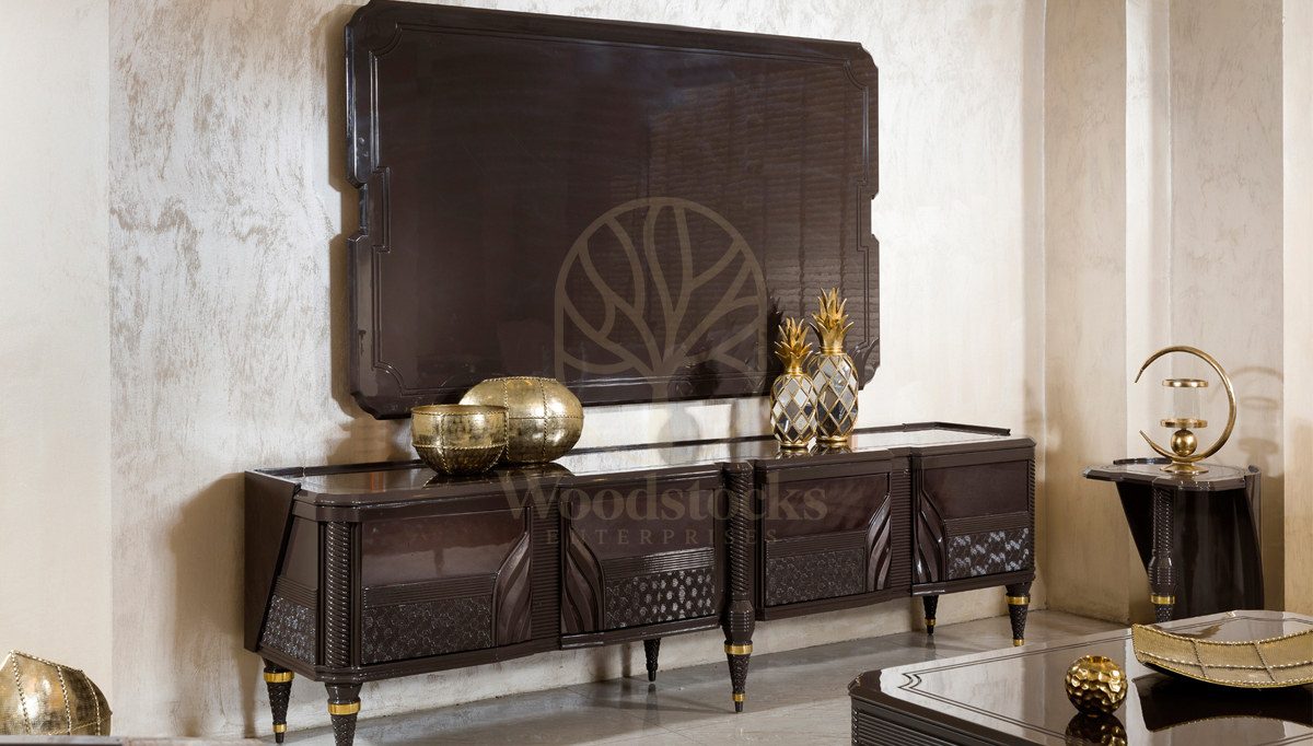 Luxury Lenora Handcrafted Teak TV Cabinet, Saharanpur, TV Cabinet