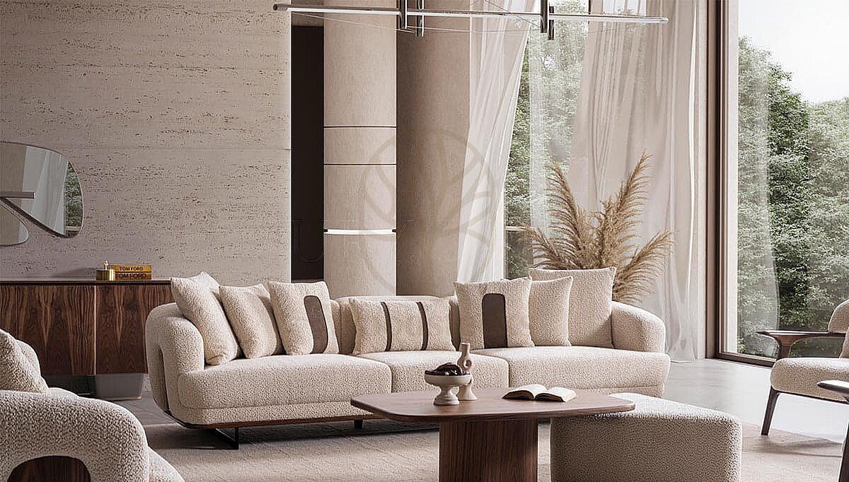 Luxury Diamond Beige Handcrafted Teak Sofa Set, Saharanpur, view 2