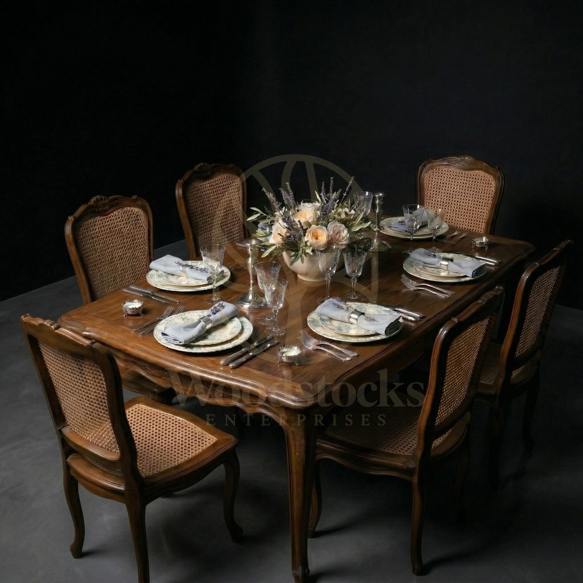 Royal Teak Gascony Louis XV Provincial Dining Suite, Saharanpur, Dining Table
