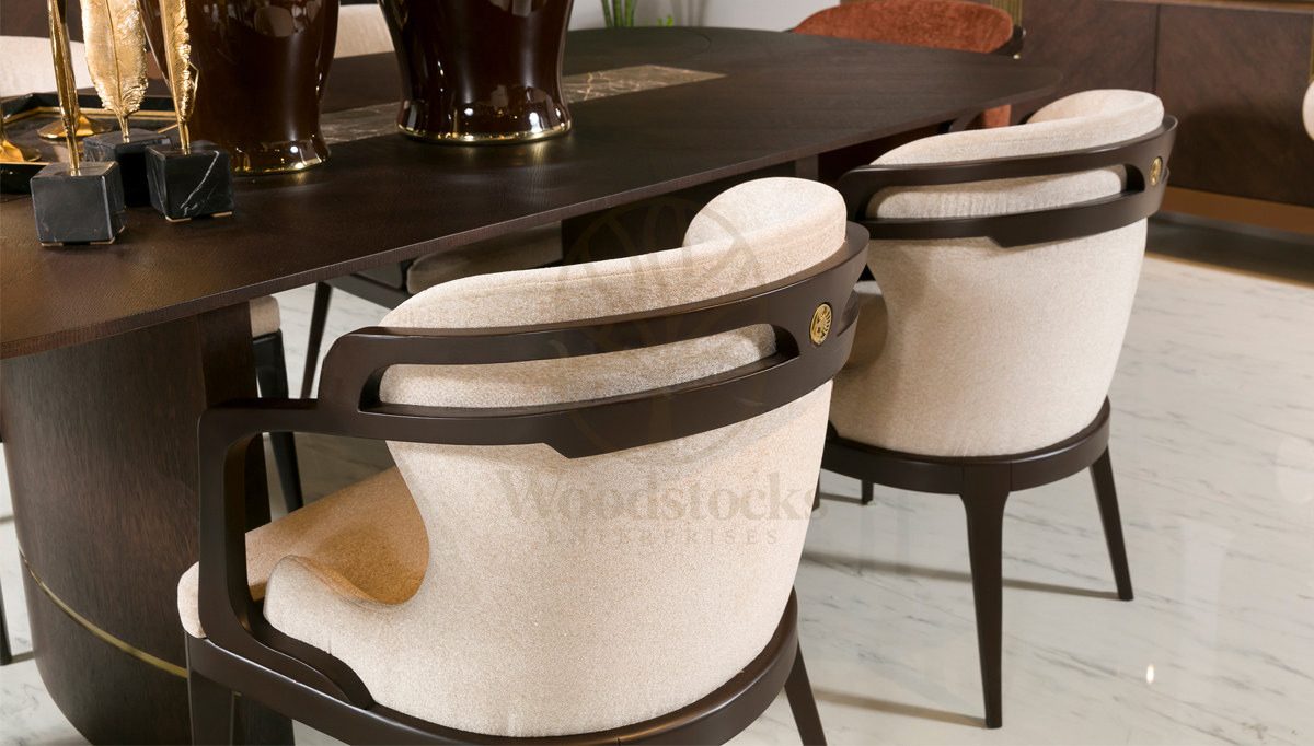 Luxury Lanvin Handcrafted Teak Dining Table Set, Saharanpur, view 4