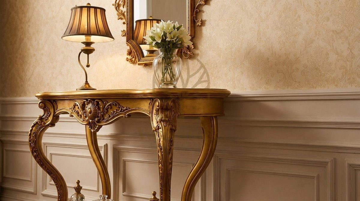 Teak Royal Console Table III, view 3