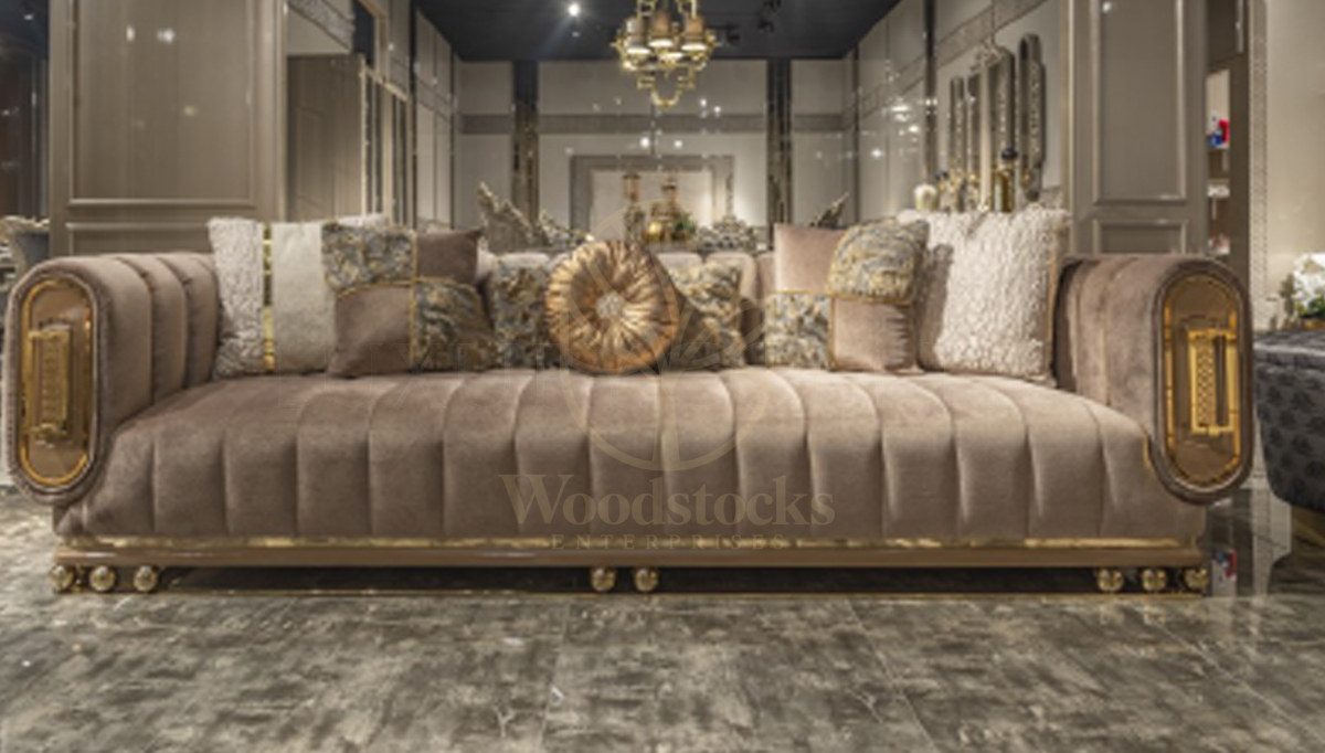 Luxury Mozena Handcrafted Teak Sofa Set, Saharanpur, view 5