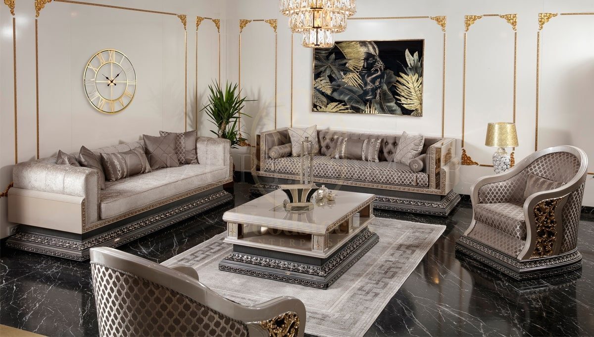 Royal Pars Hand Carved Teak Sofa Set, Saharanpur, Sofa Set