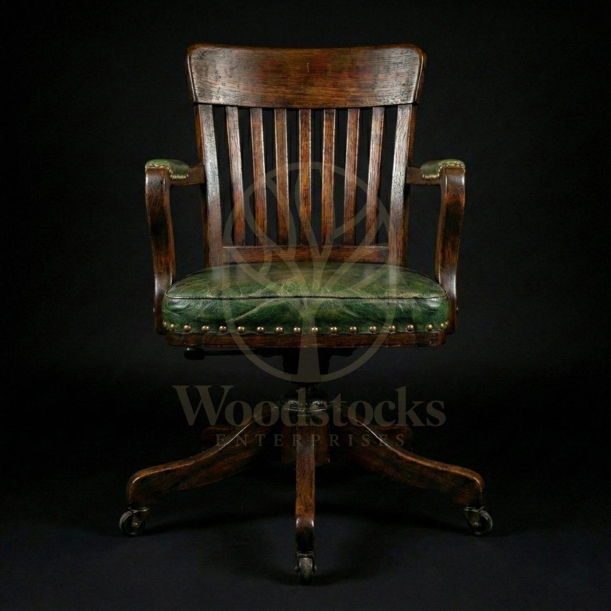Luxury Teak Wall Street Office Swivel Armchair, Saharanpur, view 2
