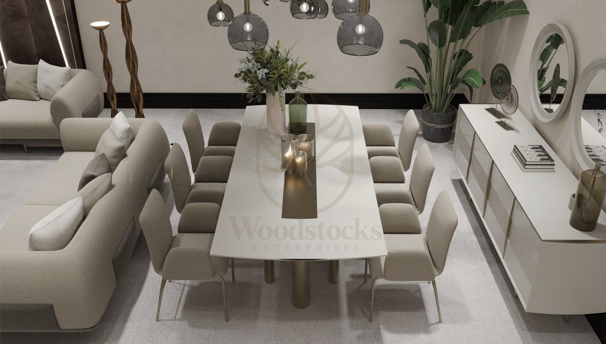 Luxury Urban Handcrafted Teak Dining Table Set, Saharanpur, view 3