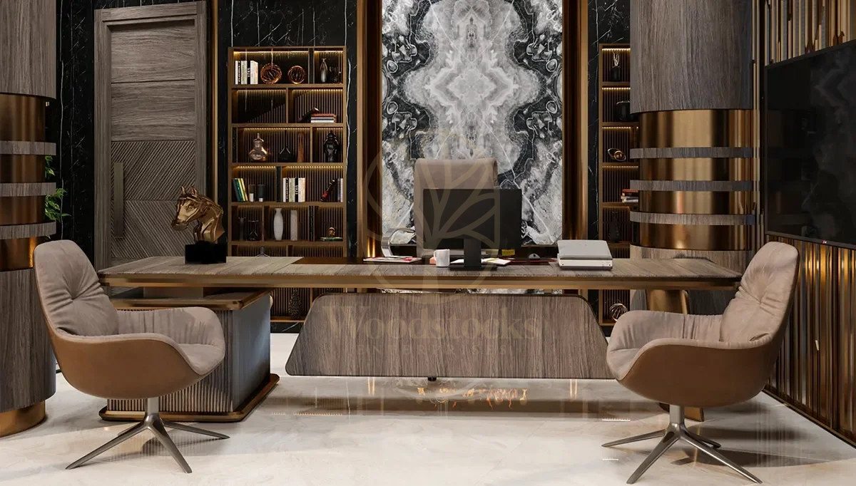 Luxury Benesta Handcrafted Teak Office Table, Saharanpur, view 2