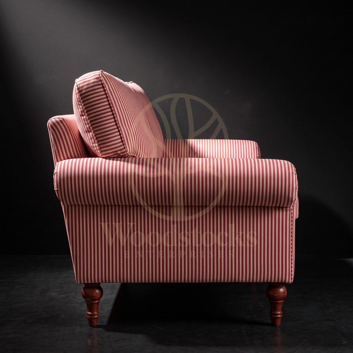 Luxury Teak Sussex Cottage Candy Stripe Loveseat, Saharanpur, view 2