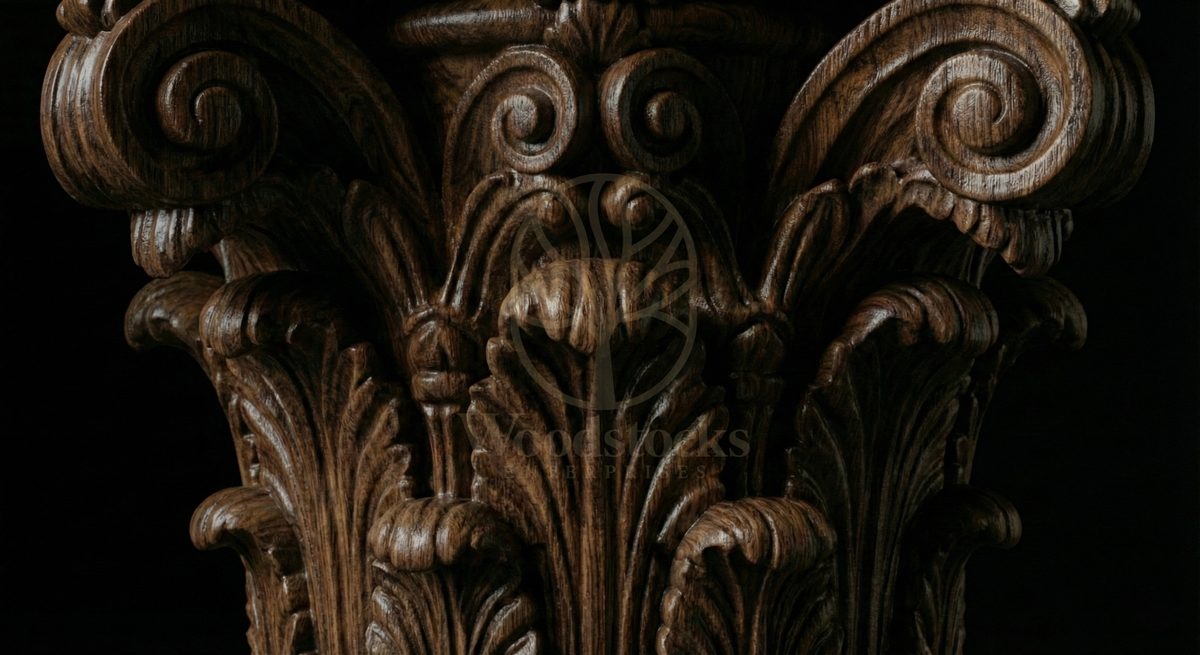 Hand Carved Teak Corinthian Tribunal Table, Saharanpur, view 3