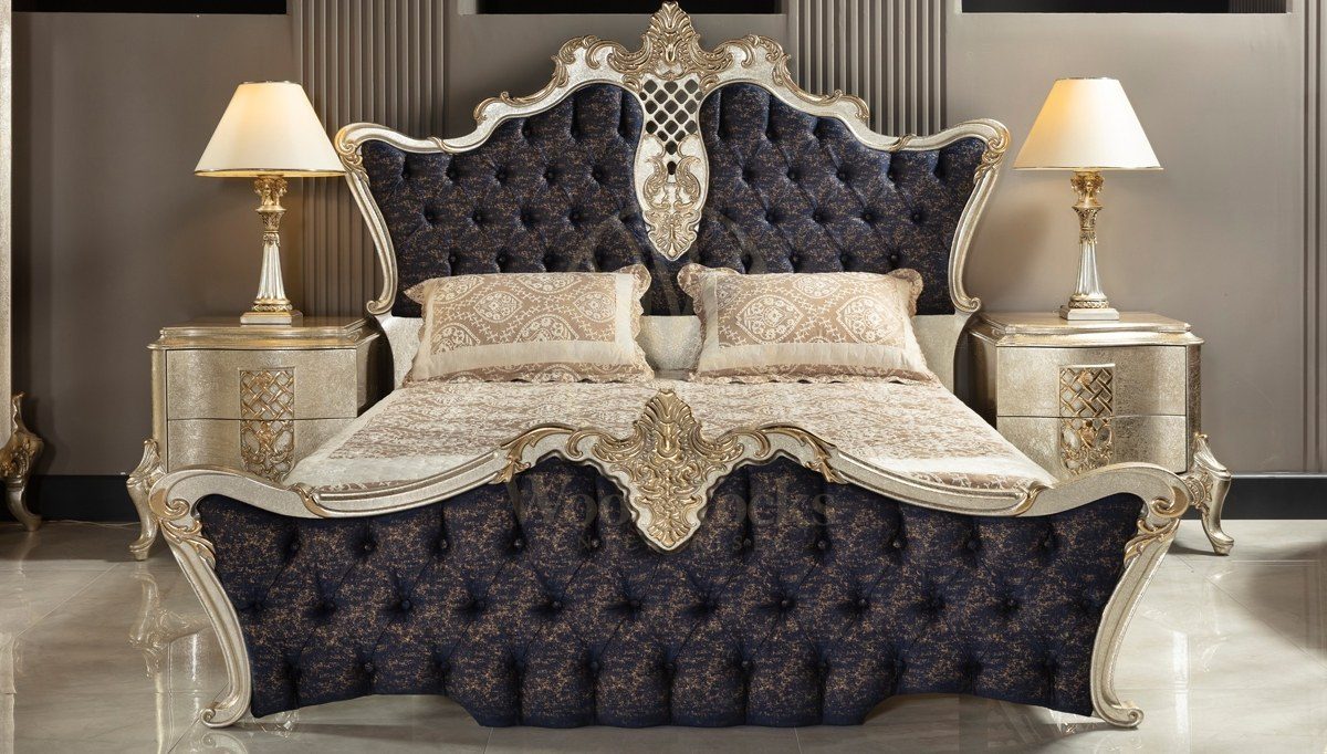 Royal Beyzade Hand Carved Teak King Size Bed, Saharanpur, view 2