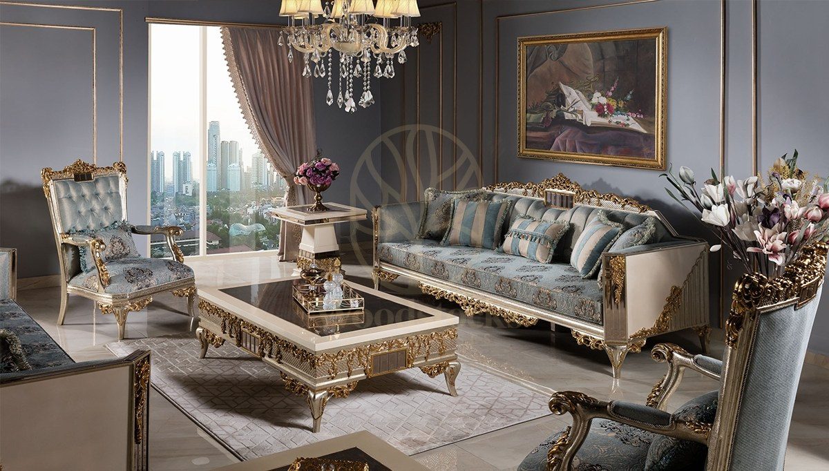 Royal Hanedan Hand Carved Teak Sofa Set, Saharanpur, view 2
