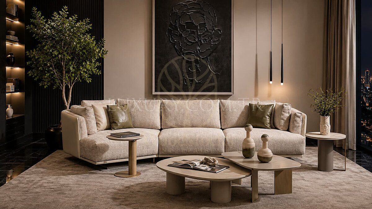Luxury Velante Handcrafted Teak L-Shape Sofa, Saharanpur, L Shape Sofa