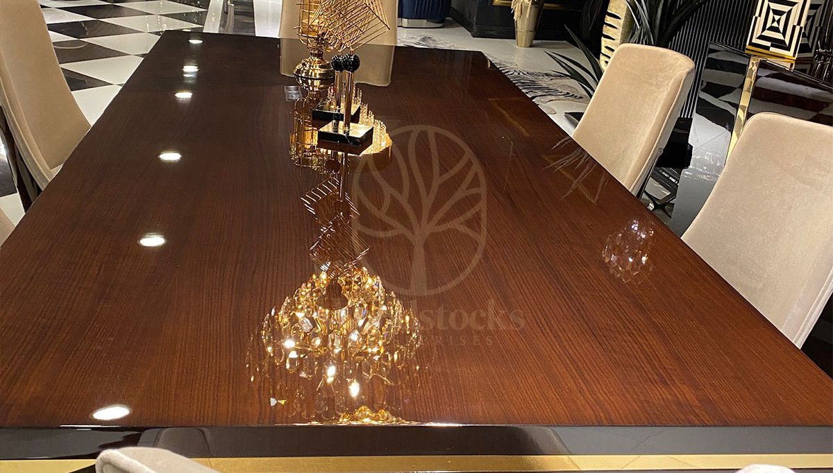 Luxury Senteus Handcrafted Teak Dining Table Set, Saharanpur, view 8