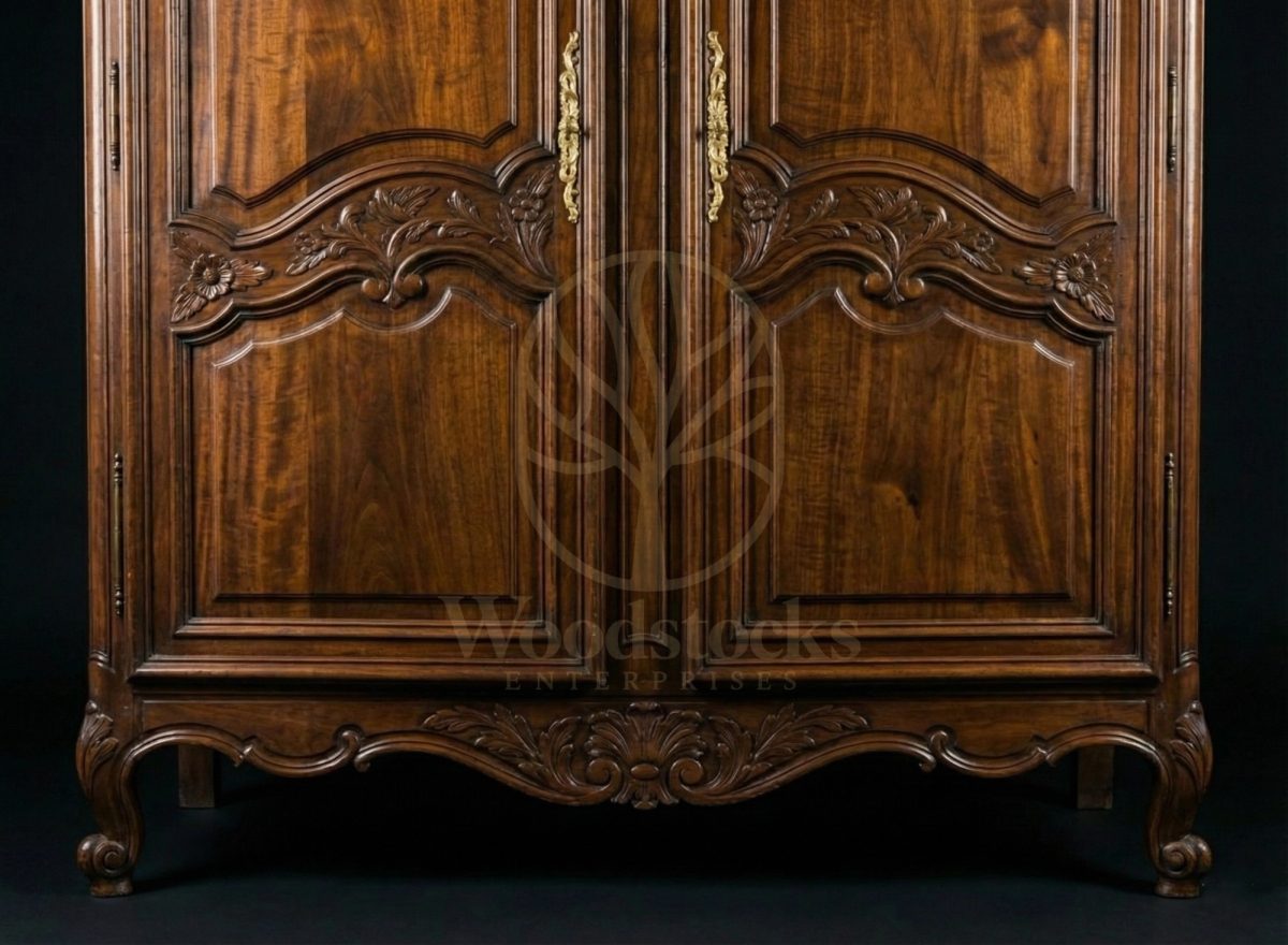 Royal Teak Château de Blois Beribboned Armoire, Saharanpur, view 5