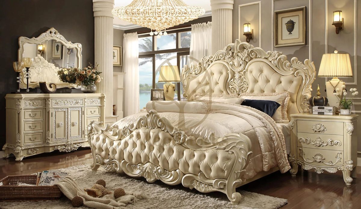Teak Royal 4-Piece King Size Bed, King Size Bed