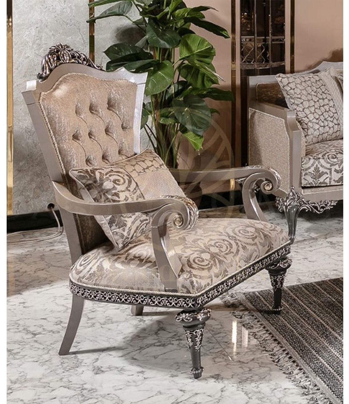 Royal Tarcin Hand Carved Teak Sofa Set, Saharanpur, view 6