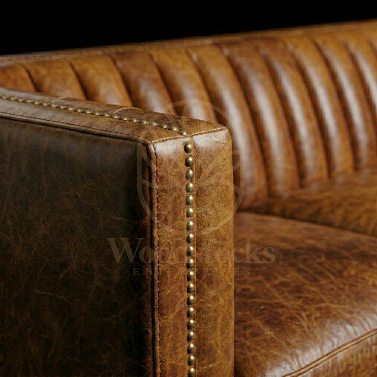 Luxury Teak Torino Channel-Back Salon Sofa, Saharanpur, view 7
