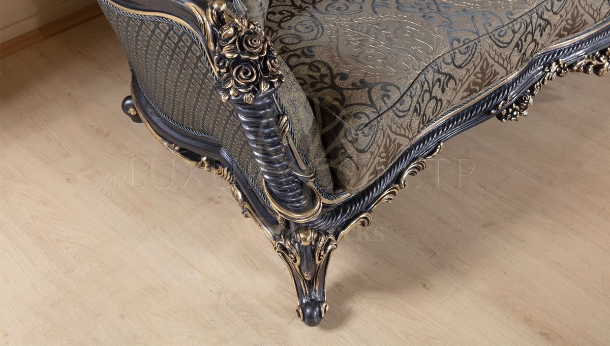 Royal Gazel Hand Carved Teak Sofa Set II, Saharanpur, view 6