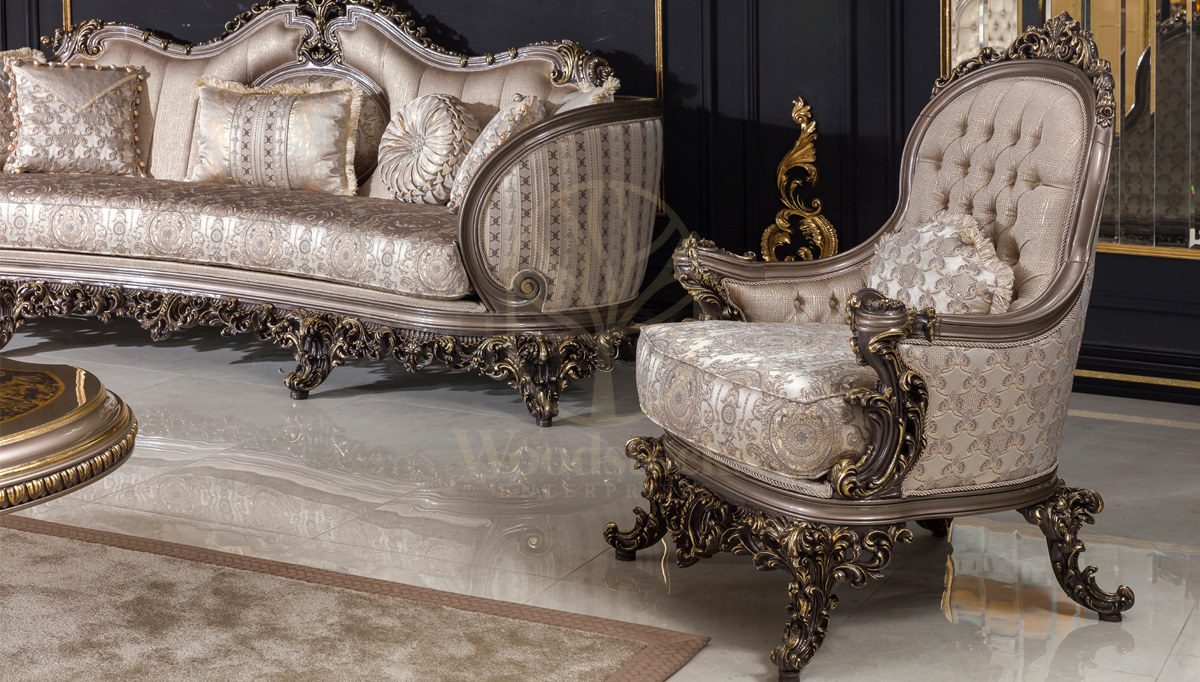 Royal Neova Brown Hand Carved Teak Sofa Set, Saharanpur, view 3
