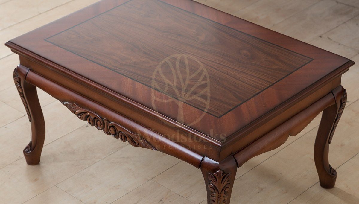 Royal Lukera Hand Carved Teak Office Table, Saharanpur, view 2