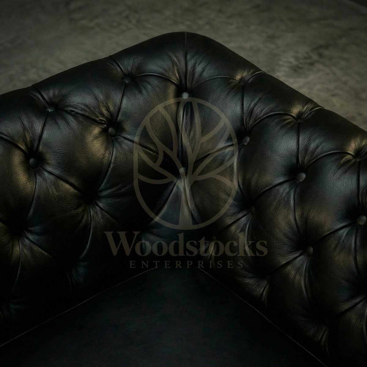 Luxury Teak St. James’s Club Modernist Chesterfield Sofa Set, Saharanpur, view 6