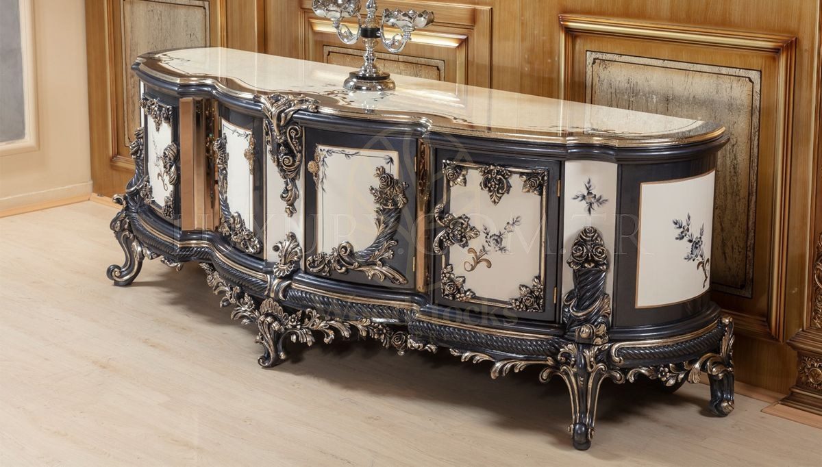 Royal Gazel Hand Carved Teak TV Cabinet II, Saharanpur, TV Cabinet