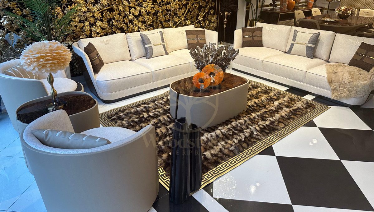 Luxury Sedna Handcrafted Teak Sofa Set, Saharanpur, Sofa Set