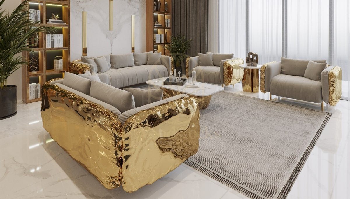 Luxury Sandor Handcrafted Teak Sofa Set, Saharanpur, Sofa Set