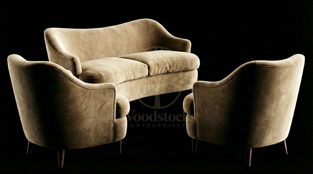 Luxury Teak Novecento Milanese Club Sofa Set, Saharanpur, view 2