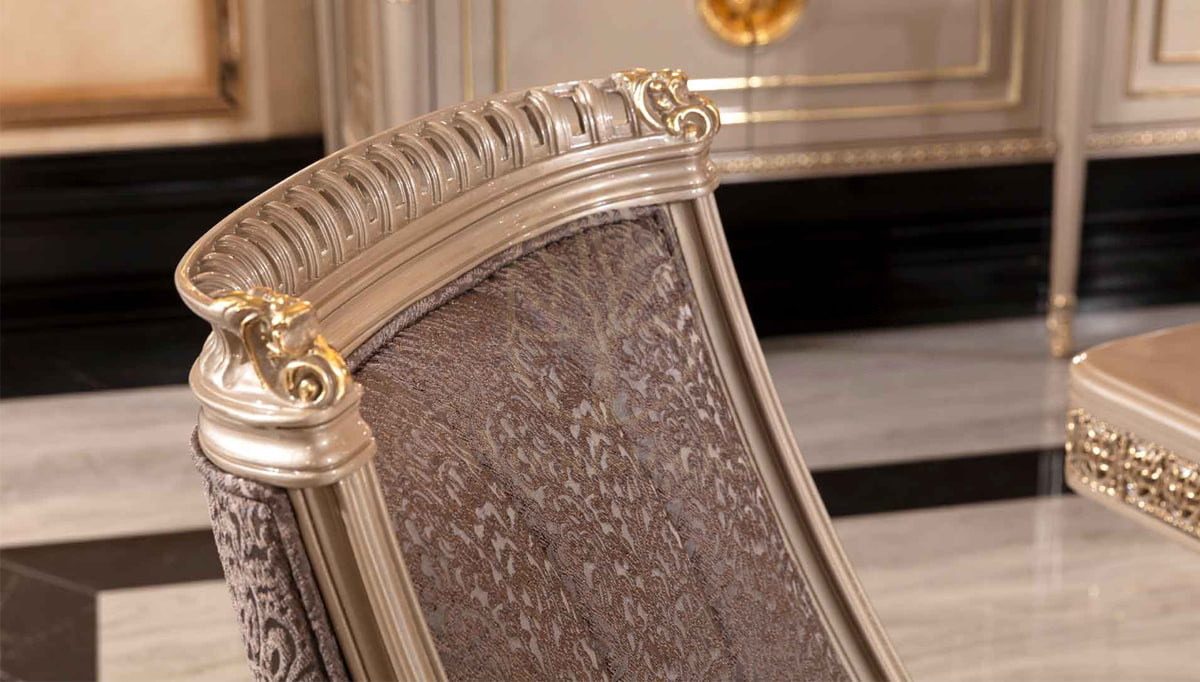 Royal Bermuda Hand Carved Teak Dining Table Set II, Saharanpur, view 5