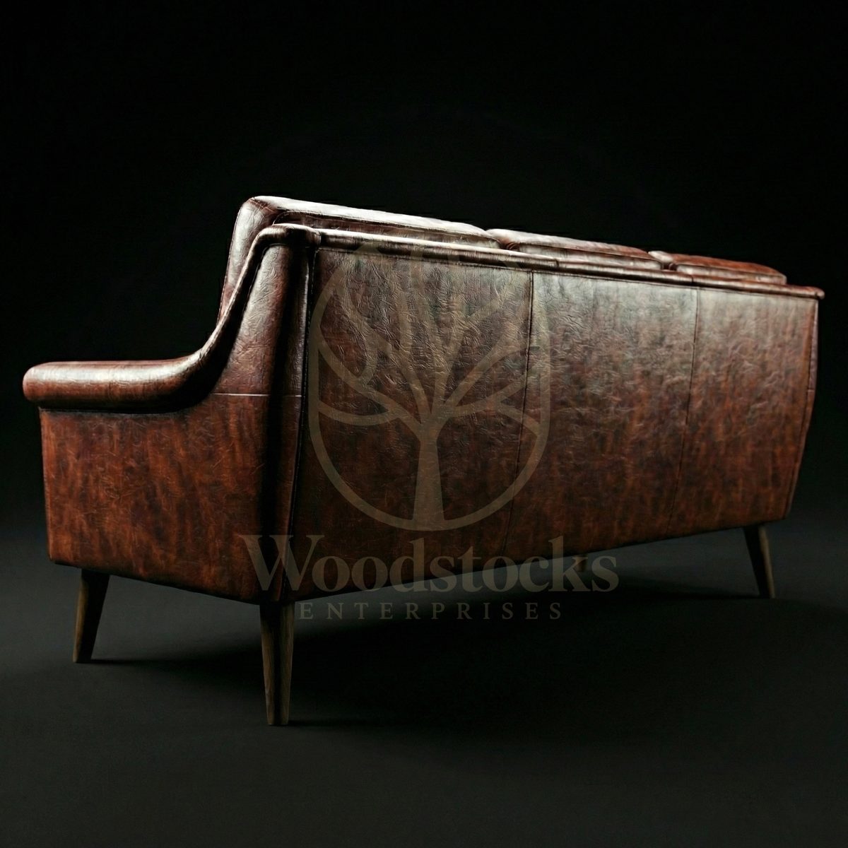 Luxury Teak Frederiksberg Mid Century Modern Leather Sofa, Saharanpur, view 4