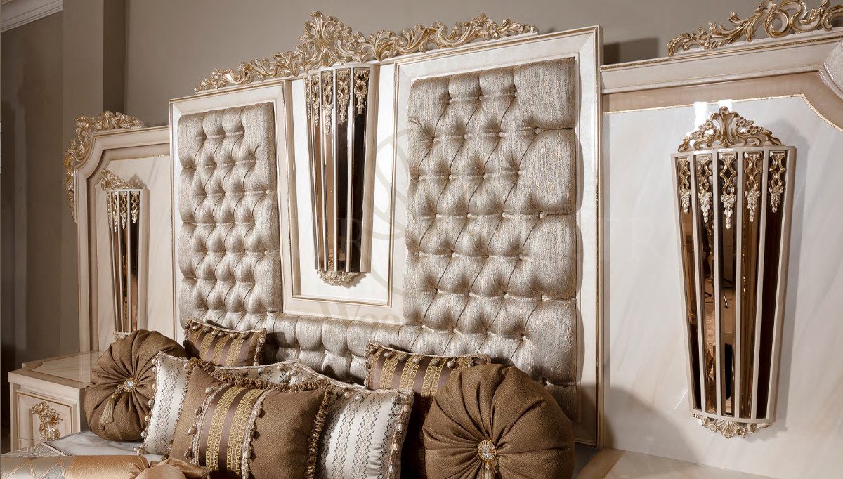Royal Vitton White Hand Carved Teak King Size Bed, Saharanpur, view 3