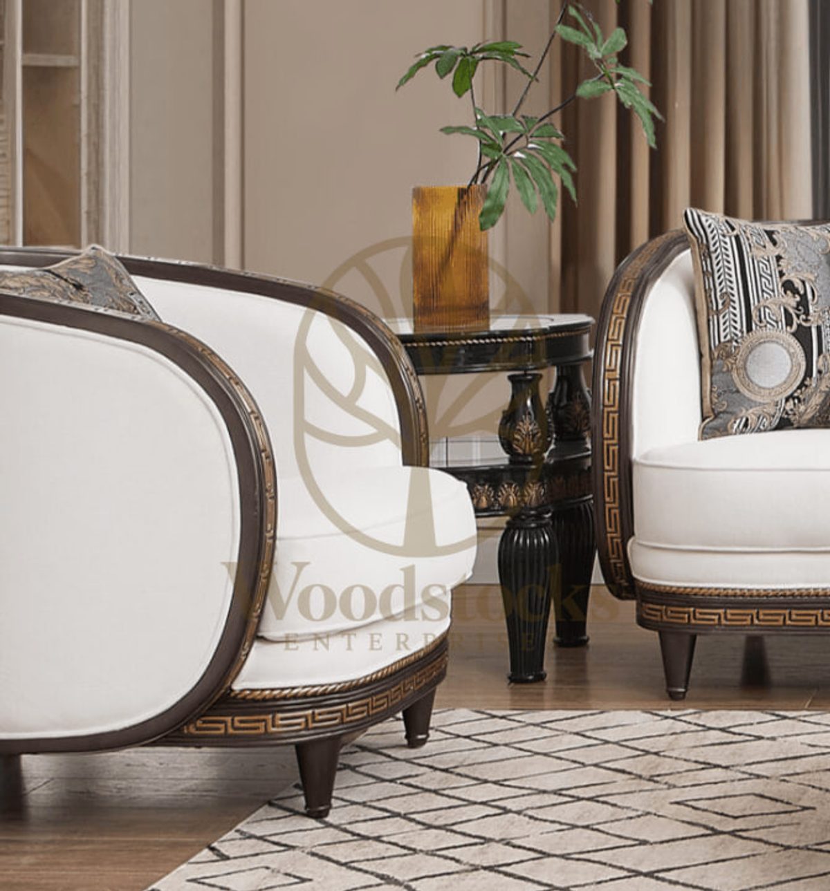 Teak Luxury Living Room Chair VI, alternate view