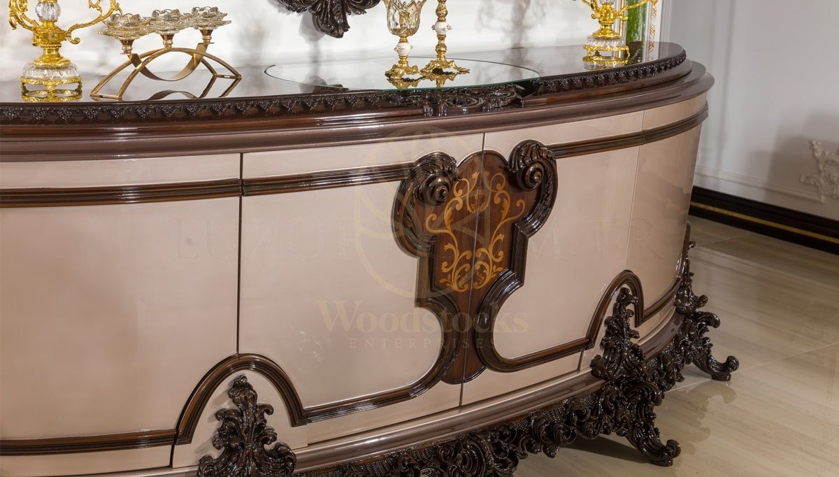 Royal Doyle Hand Carved Teak Dining Table Set, Saharanpur, view 7