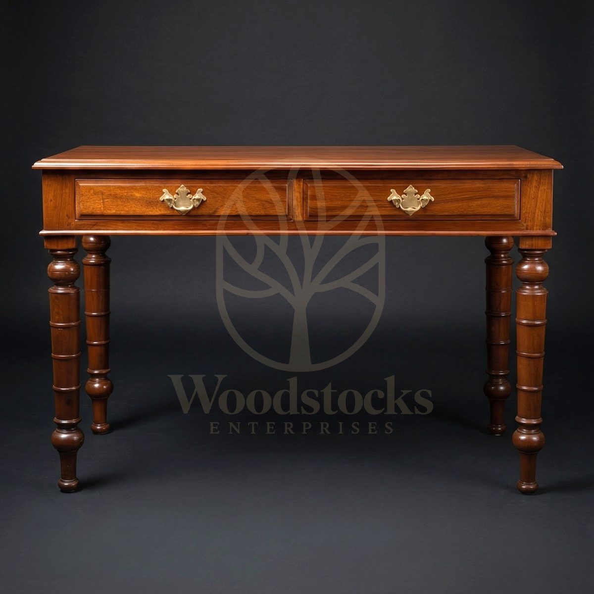 Luxury Teak Edinburgh Georgian Writing Desk, Saharanpur, view 2