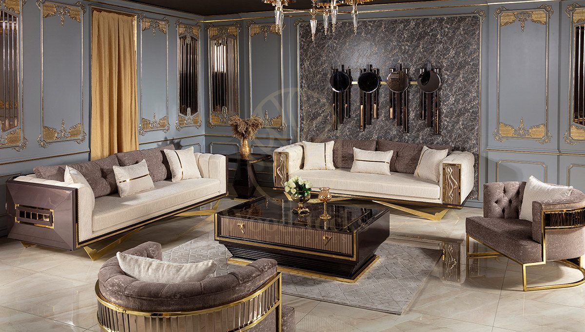 Luxury Valentin Handcrafted Teak Sofa Set, Saharanpur, Sofa Set