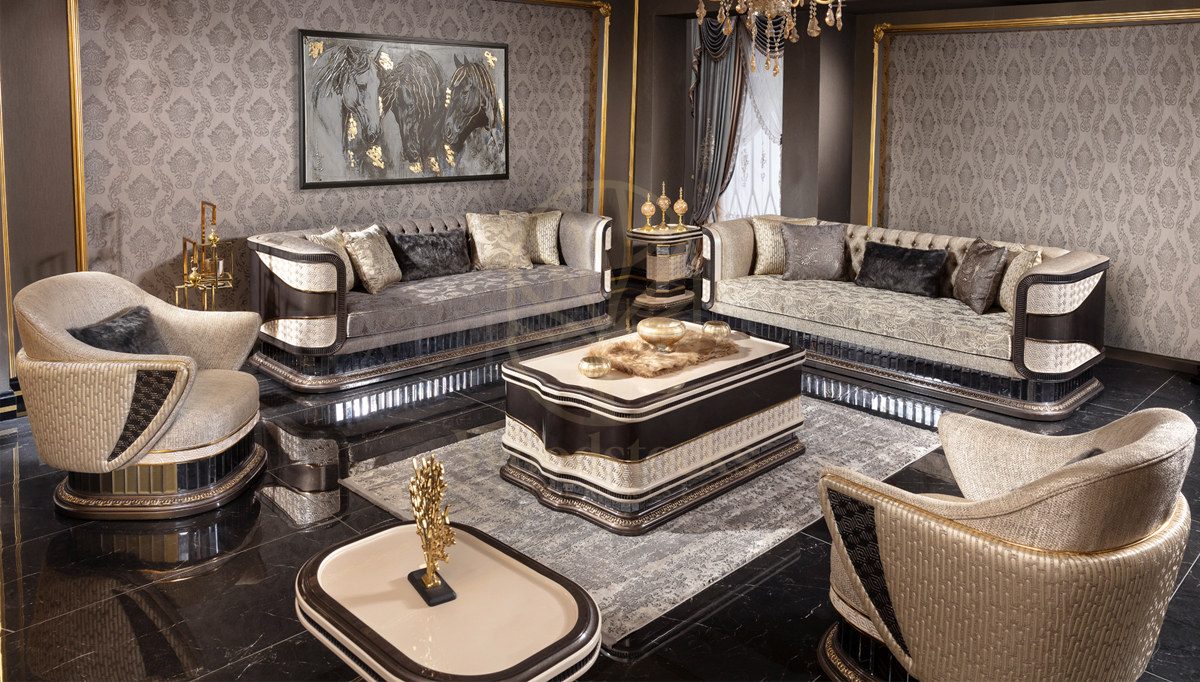 Luxury Elisyum Handcrafted Teak Sofa Set, Saharanpur, Sofa Set