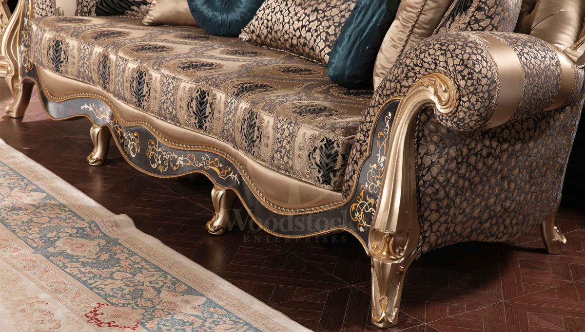 Royal Balamir Marquetry Hand Carved Teak Sofa Set, Saharanpur, view 6